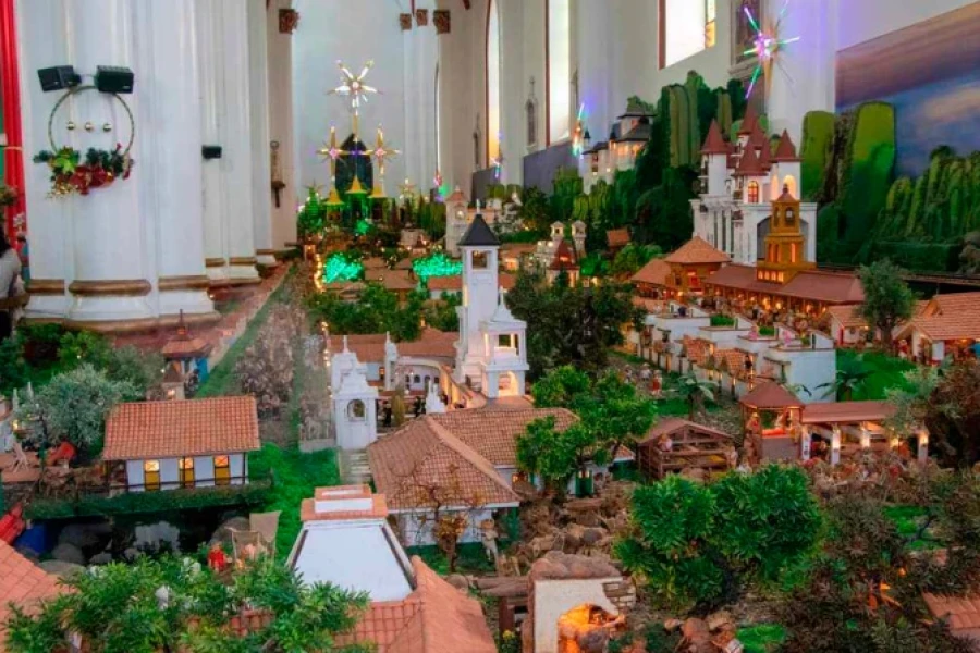 Nacimiento costumbrista del Santuario San Jos&eacute; de Venecia, Antioquia.
