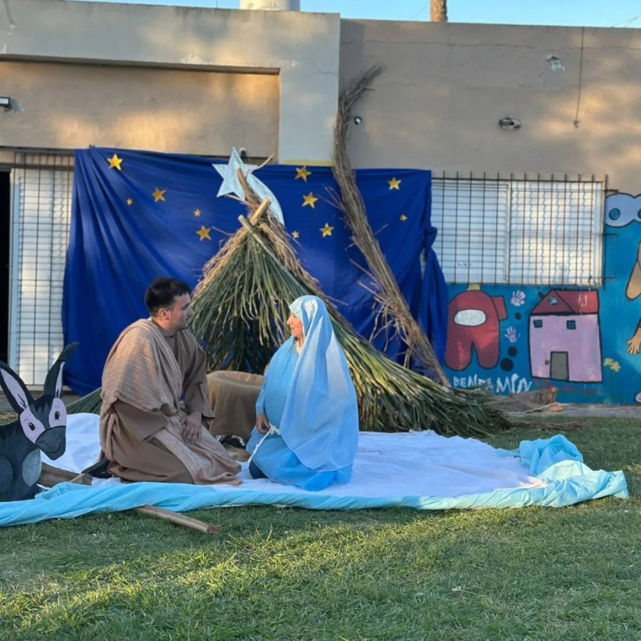 PESEBRE VIVIENTE. Una de las im&aacute;genes capturadas el pasado martes.