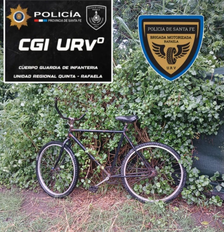 Personal de Agrupaci&oacute;n Cuerpos procedi&oacute; al secuestro de esta bicicleta para averiguaci&oacute;n de su real procedencia.
