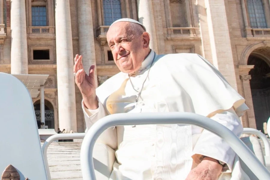 Papa Francisco. El Papa Francisco en la Plaza de San Pedro en la audiencia general del 30 de octubre de 2024.