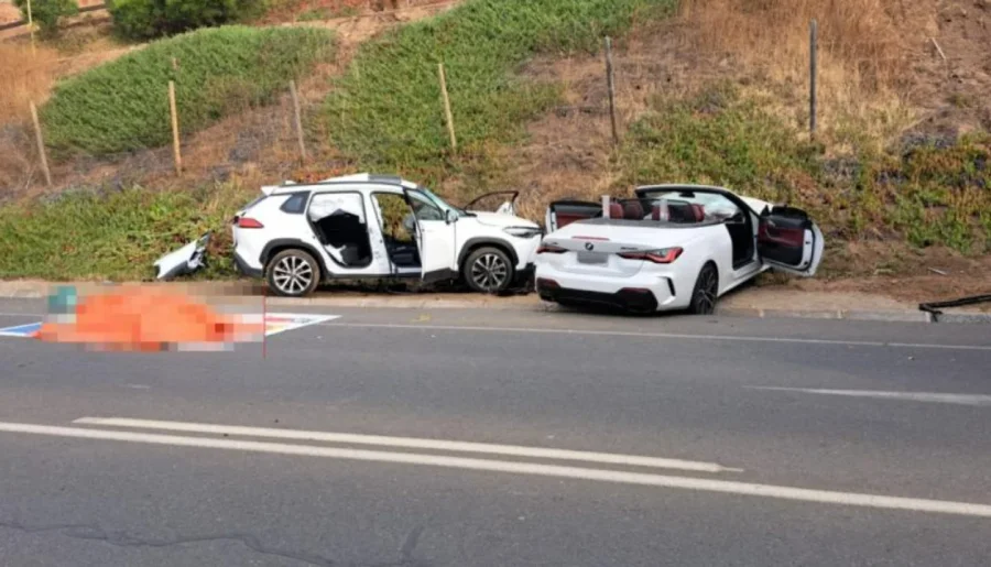 As&iacute; quedaron los autos luego del choque.