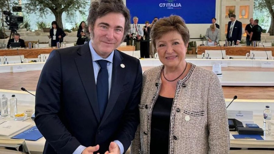 ACUERDO. Tras reunirse con Milei, Georgieva anunci&oacute; que un equipo del FMI viajar&aacute; a Buenos Aires.