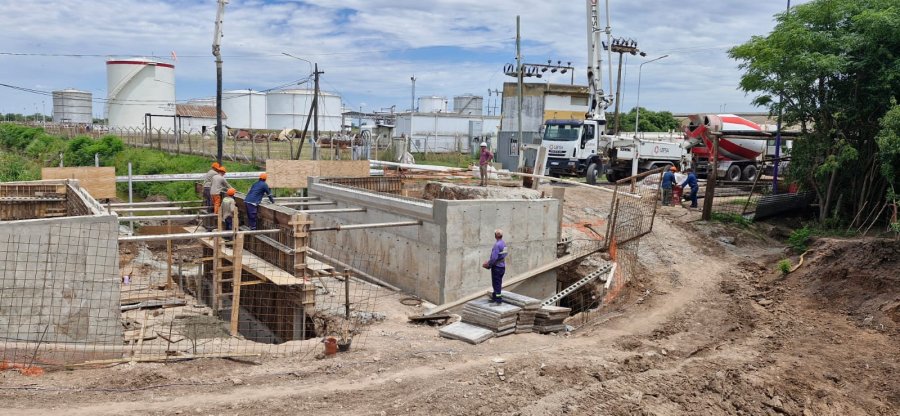La obra de desag&uuml;es muestra un avance del 20 por ciento. (SCS)