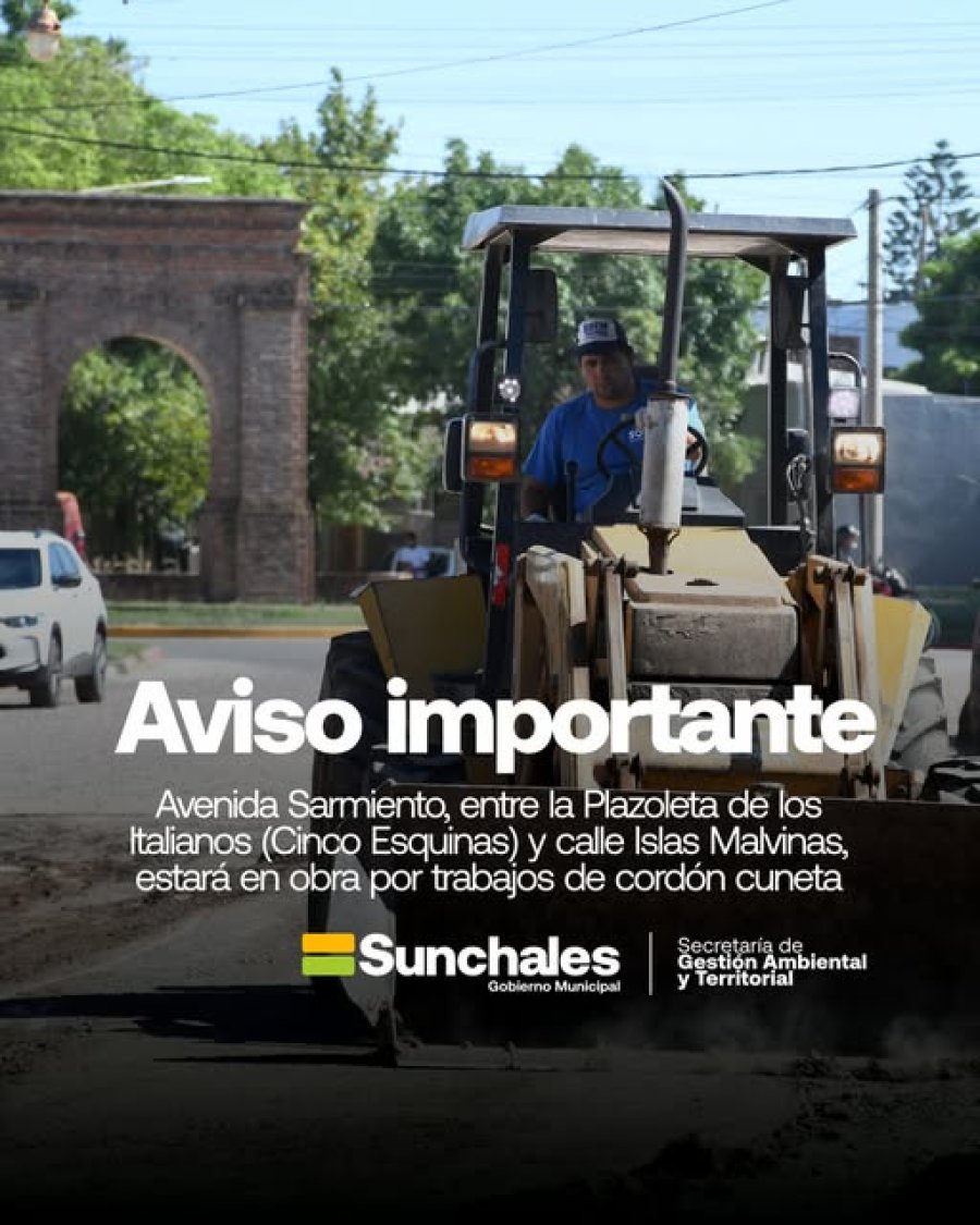 Anuncio de la obra.
