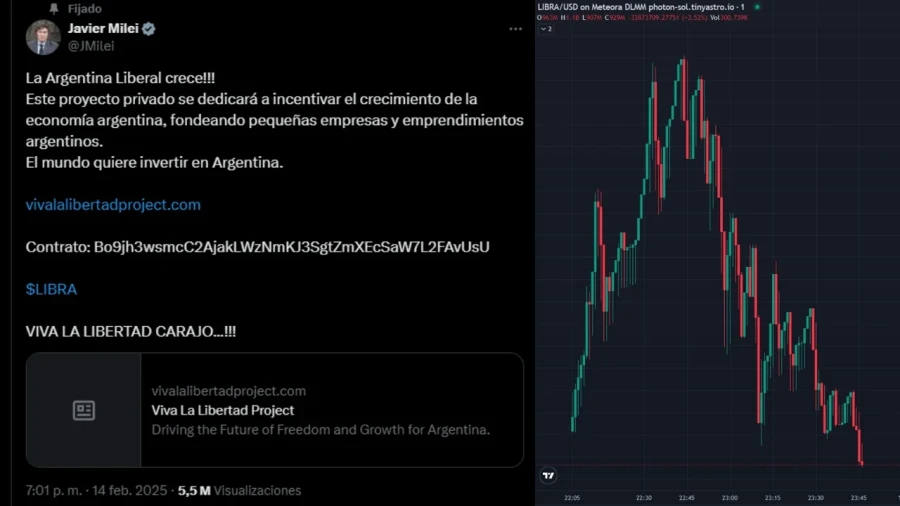 Pol&eacute;mica por un posteo de un Milei sobre un token.