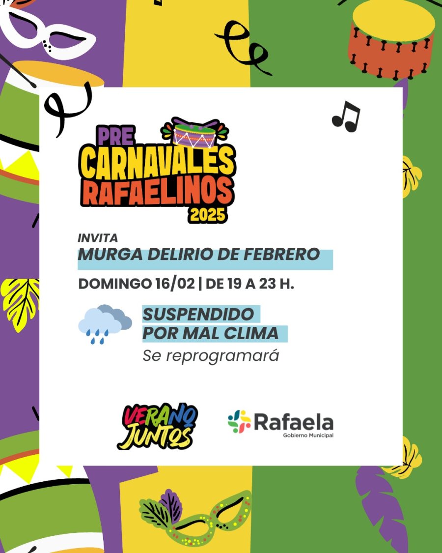 Suspensi&oacute;n de los precarnavales.