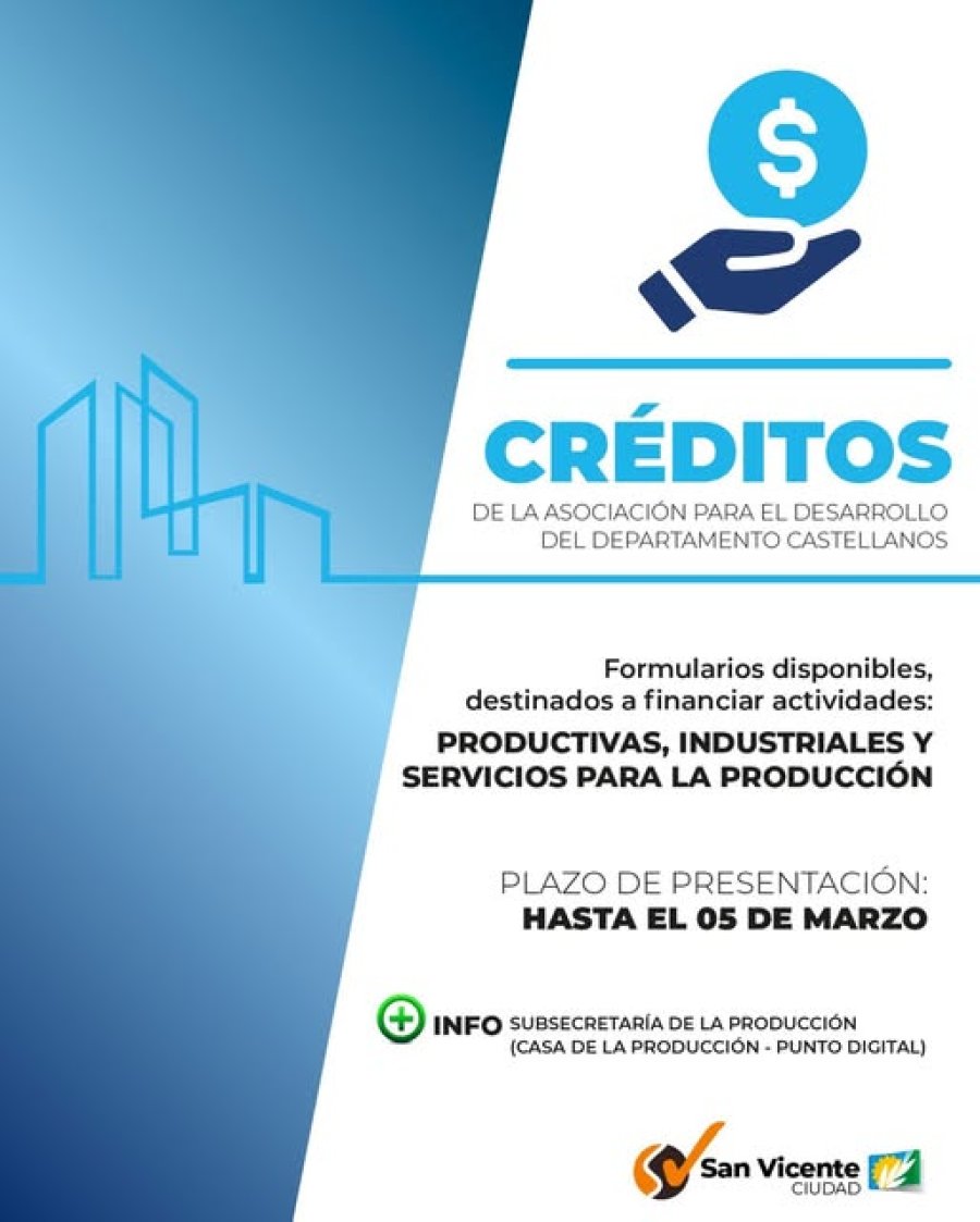 Difusi&oacute;n de la disponibilidad de cr&eacute;ditos para productores.