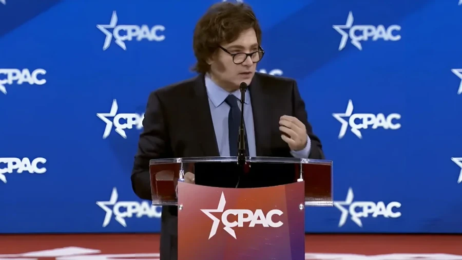 Javier Milei en la CPAC.