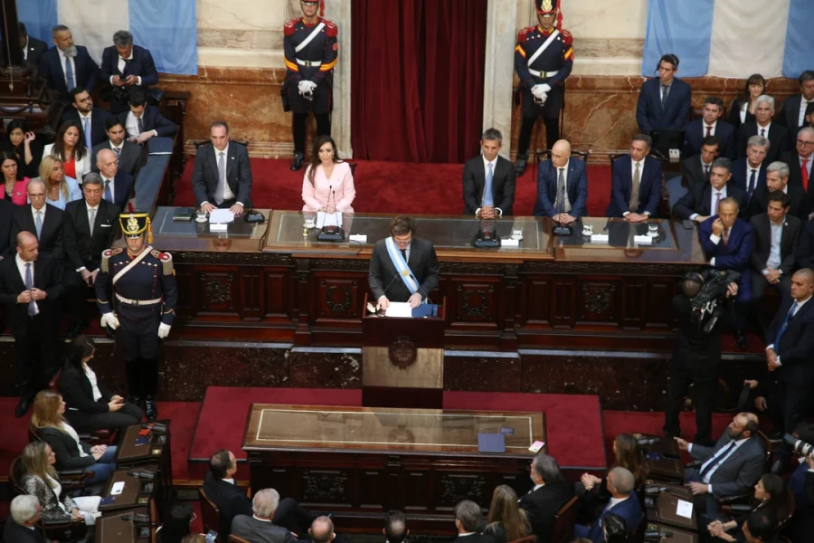 Javier Milei en Cadena Nacional.