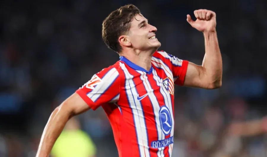Juli&aacute;n &Aacute;lvarez marc&oacute; en la victoria ante el Athletic Club de Bilbao.