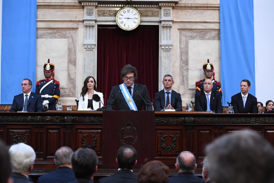 Javier Milei habl&oacute; 72 minutos durante su segundo discurso ante la Asamblea Legislativa.