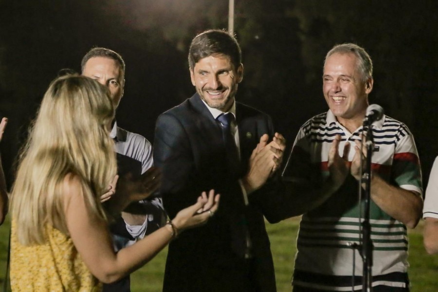 Pullaro encabez&oacute; el acto de inauguraci&oacute;n del nuevo sistema de iluminaci&oacute;n en la Ruta Provincial N&ordm; 1.