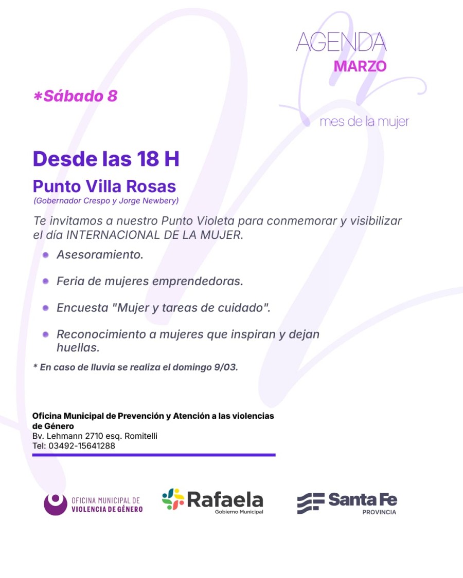 En caso de lluvia, la actividad se traslada al domingo 9 de marzo, a la misma hora.