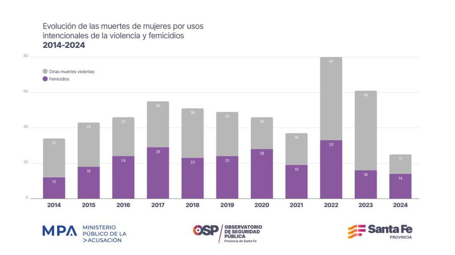 Se registr&oacute; el segundo valor m&aacute;s bajo de femicidios de los &uacute;ltimos 10 a&ntilde;os.