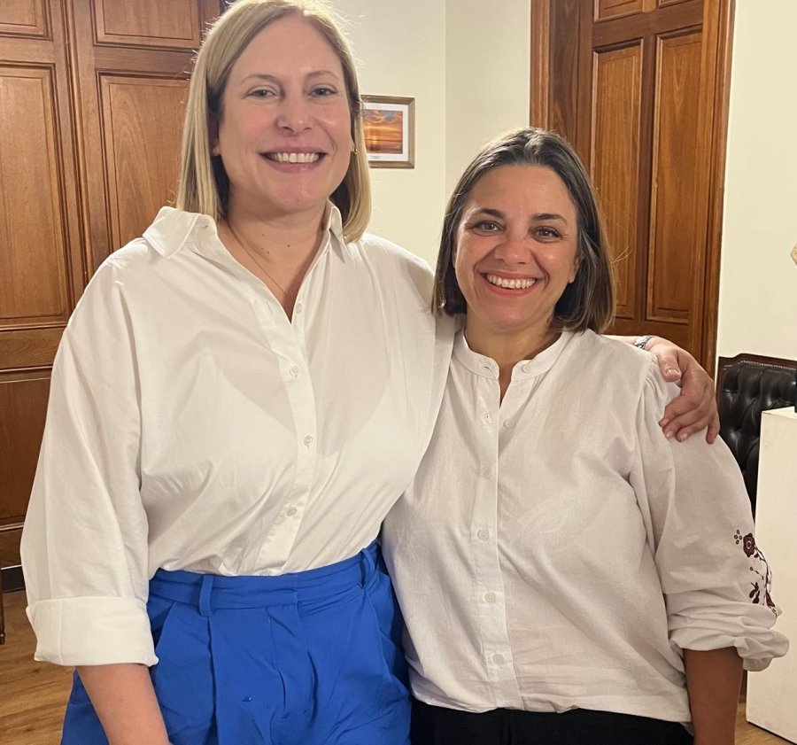 La vicegobernadora Gisela Scaglia junto a Patricia &Aacute;lamo, precandidata a concejal por el PRO Rafaela.