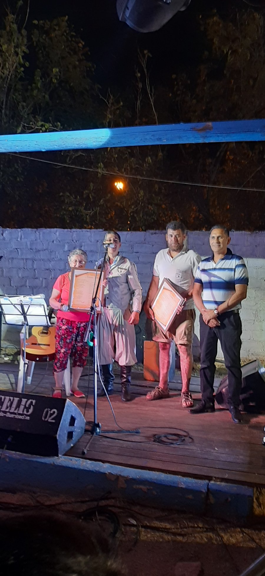Marta Zinger, Gustavo Cerrudo, Dami&aacute;n Rol&oacute;n y Marcelo Lind durante la presentaci&oacute;n.