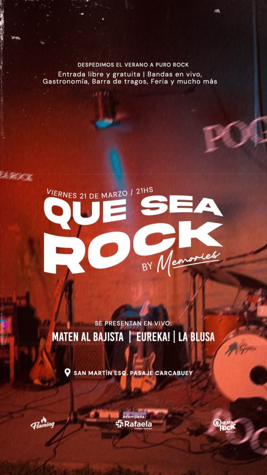 Noche de despedida del ciclo &laquo;Que sea rock&raquo;.