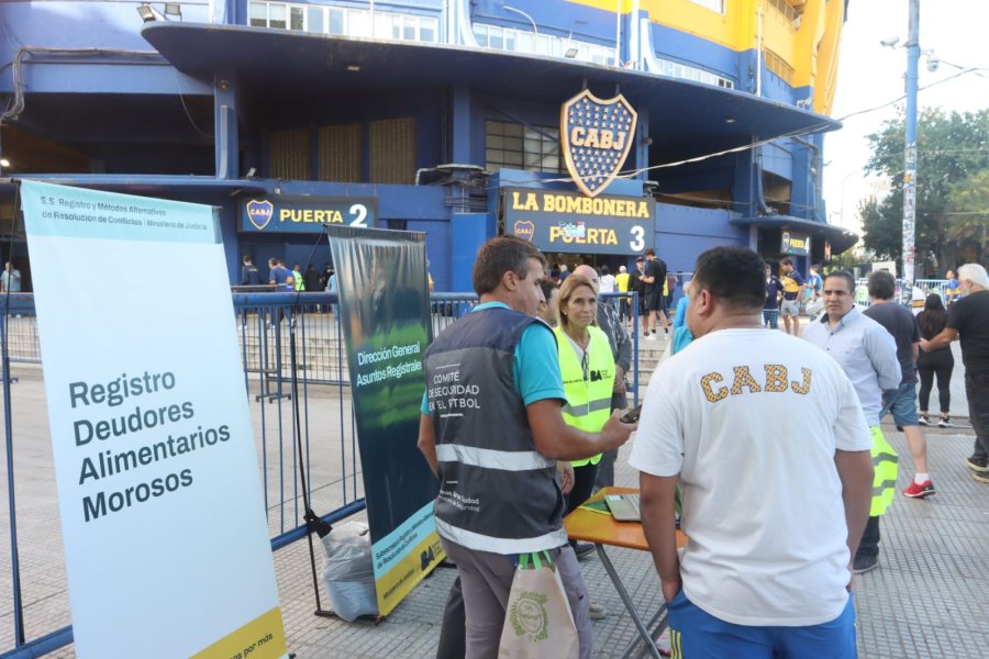 Se realiz&oacute; una prueba piloto de control de deudores alimentarios en el partido entre Boca y Defensa y Justicia.