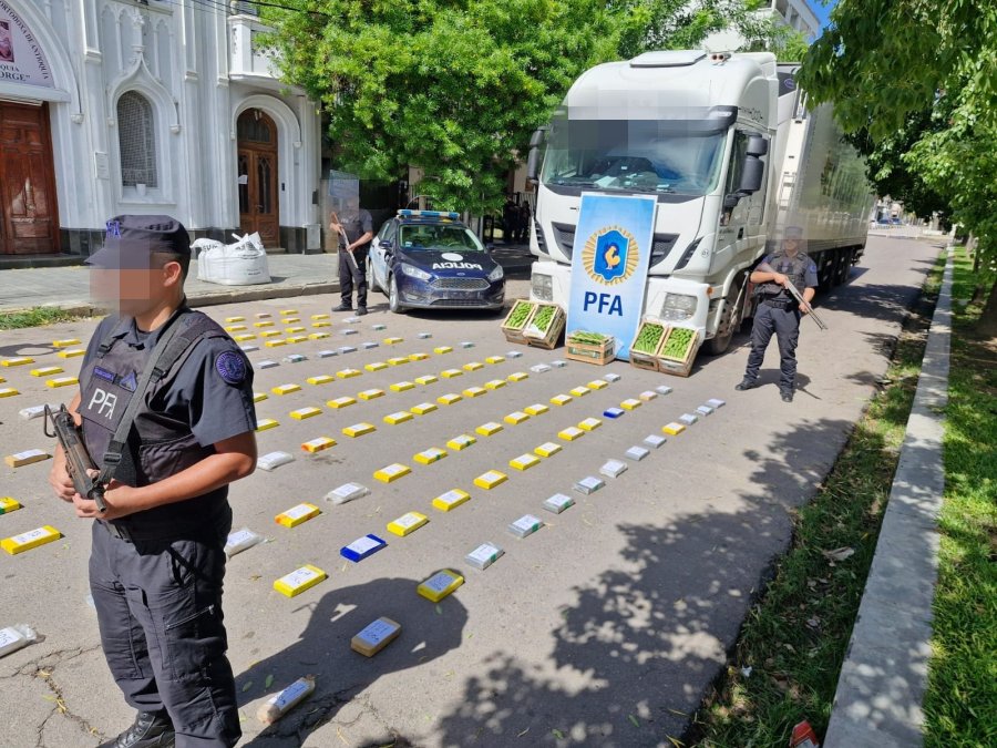 13 cajas de bananas ocultaban un total de 150 ladrillos compactos de coca&iacute;na, cuyo peso ascend&iacute;a a los 152 kilogramos.
