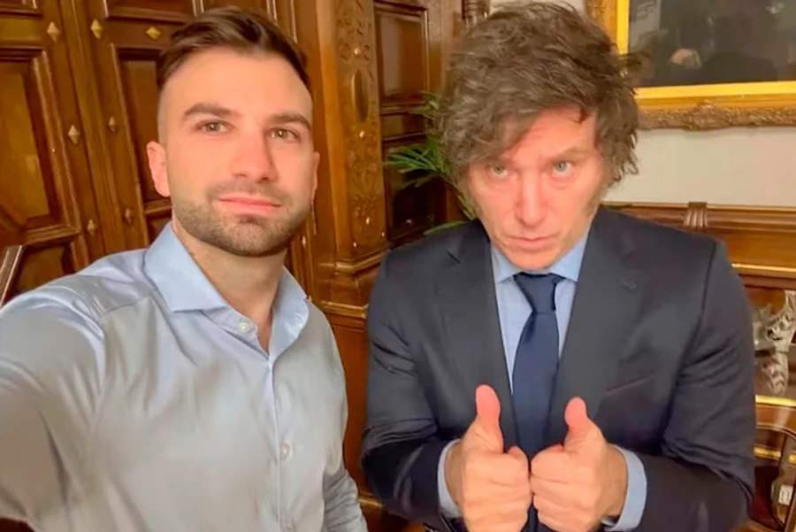 Mauricio Novelli y Javier Milei.