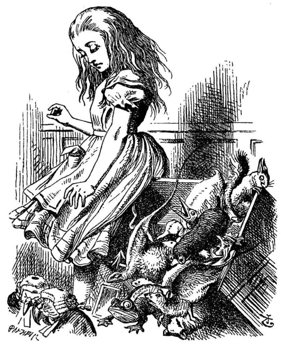 Ilustraci&oacute;n de "Alicia en el pa&iacute;s de las maravillas".