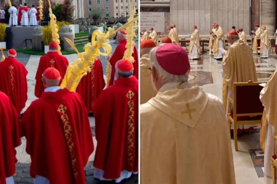 Obispos celebrando Misa en Semana Santa.
