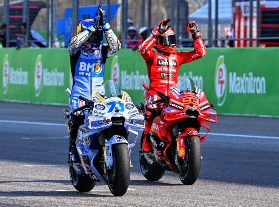 HERMANOS. Los pilotos espa&ntilde;oles Alex y Marc M&aacute;rquez.