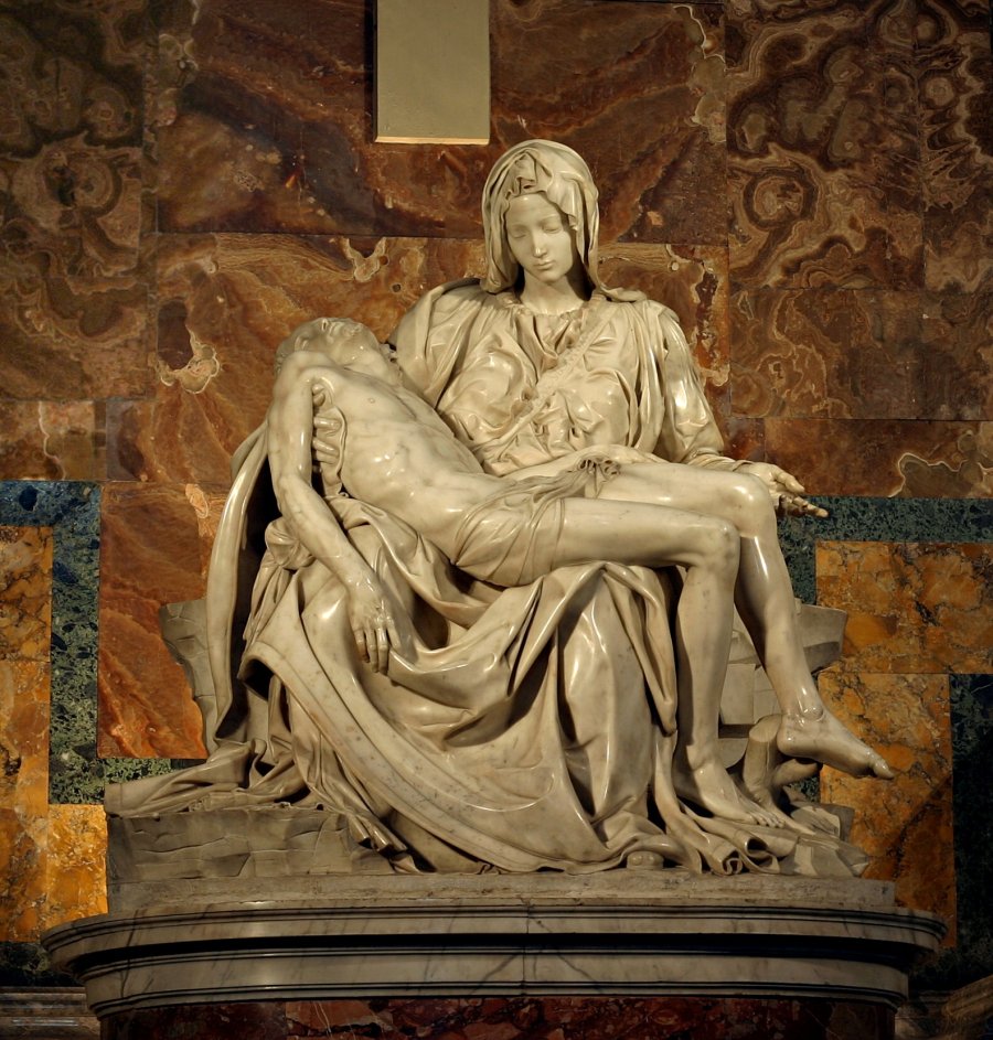 LA PIEDAD. De Miguel Angel Cristo descendido de la cruz en brazos de su madre.