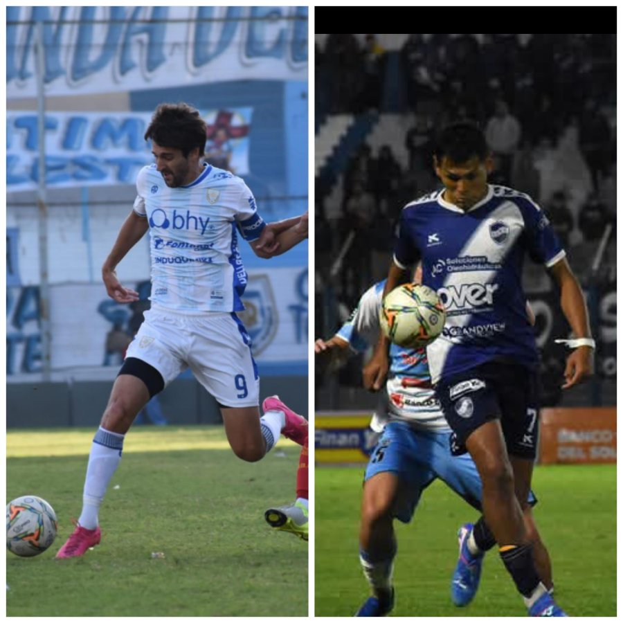 "ARTILLEROS". Lucas Albertengo y Kevin Vel&aacute;zquez.