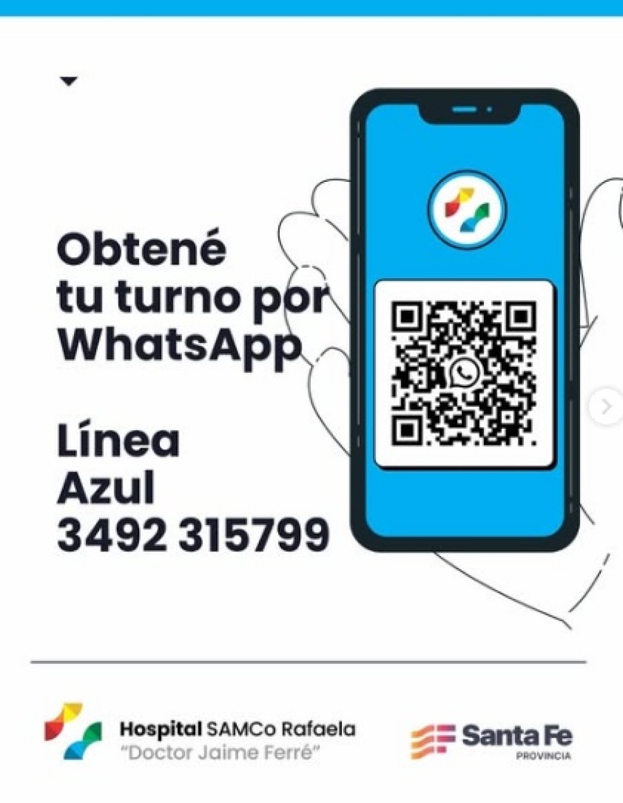 Nuevas l&iacute;neas de WhatsApp para solicitar turnos en el Hospital &ldquo;Dr. Jaime Ferr&eacute;&rdquo;.