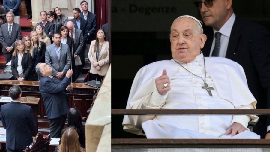 La C&aacute;mara de Diputados realiz&oacute; este martes una sesi&oacute;n especial para rendir homenaje al papa Francisco.