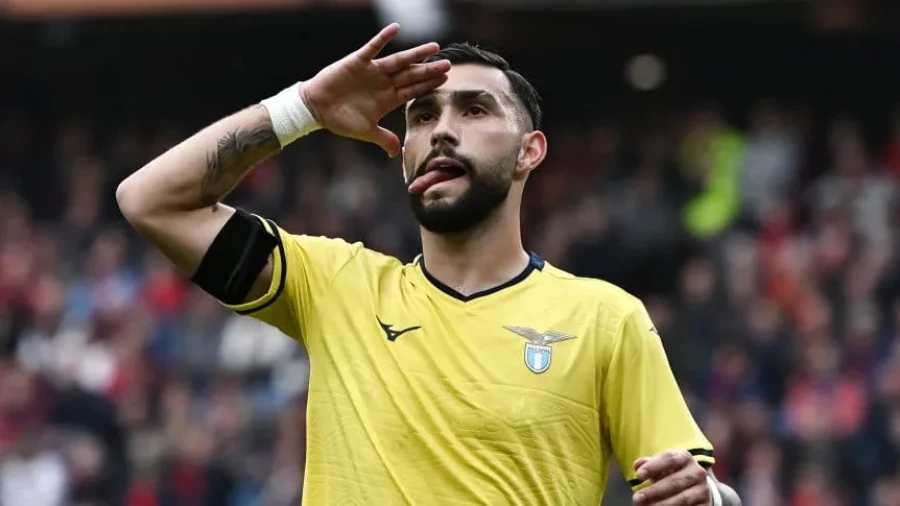 GANO LAZIO. Valent&iacute;n Castellanos hizo un golazo.