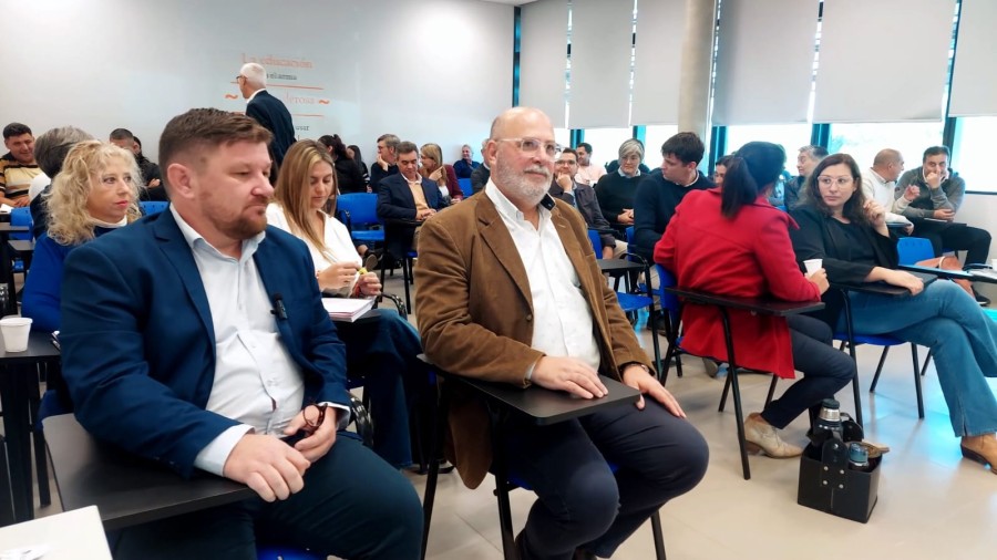 pablo Pinotti y Fabi&aacute;n Bongiovanni  durante la actividad.