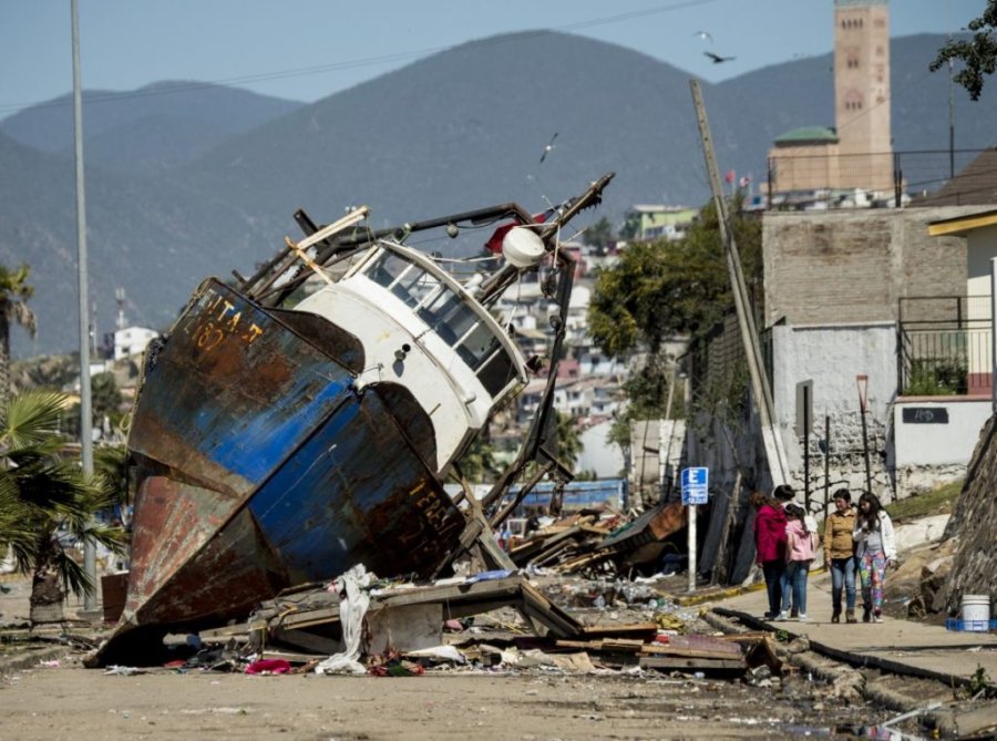 TERREMOTO. Aunque se levant&oacute; el alerta por tsunami, siguen las medidas de prevenci&oacute;n tras el sismo en Chile.