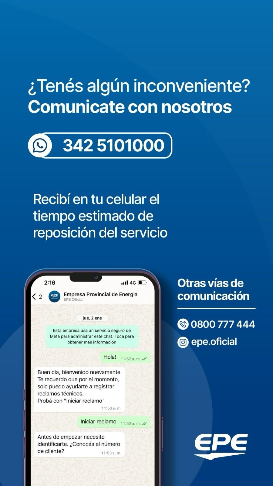 La EPE incorpora canales de atenci&oacute;n para los usuarios de Agencia Rafaela Norte.