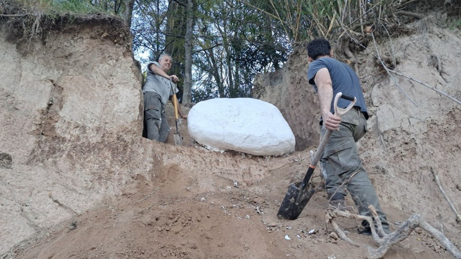 Provincia realiz&oacute; un importante rescate paleontol&oacute;gico en el arroyo Pav&oacute;n.