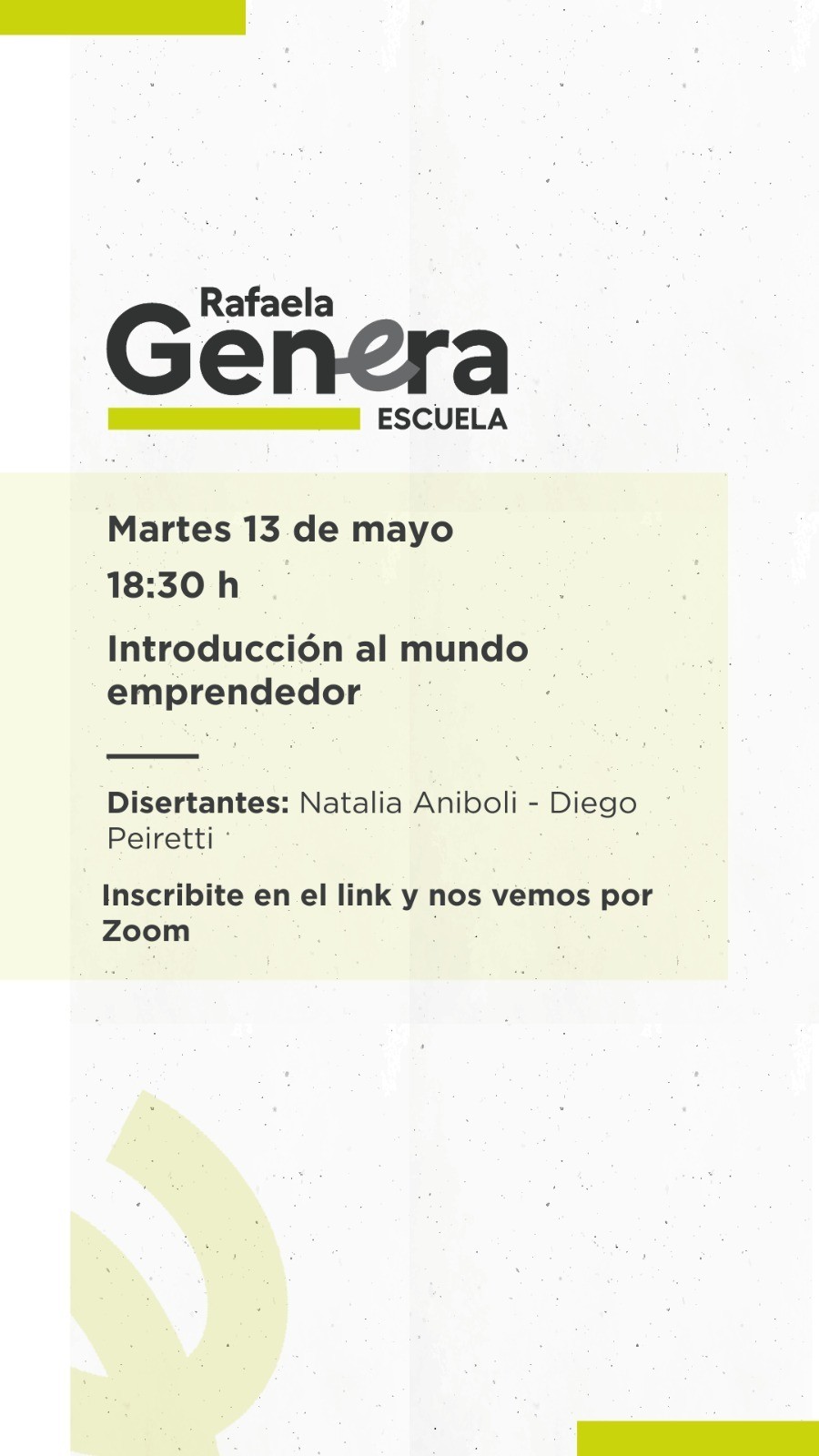 El municipio abri&oacute; las inscripciones para la primera clase de &ldquo;Rafaela Genera Escuela&rdquo;.