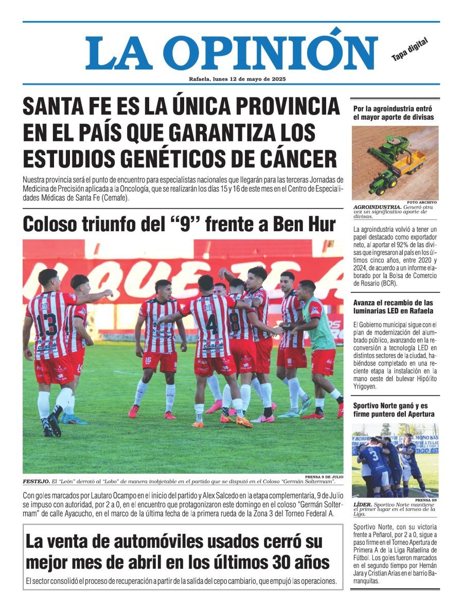 Una de las portadas de LA OPINI&Oacute;N.