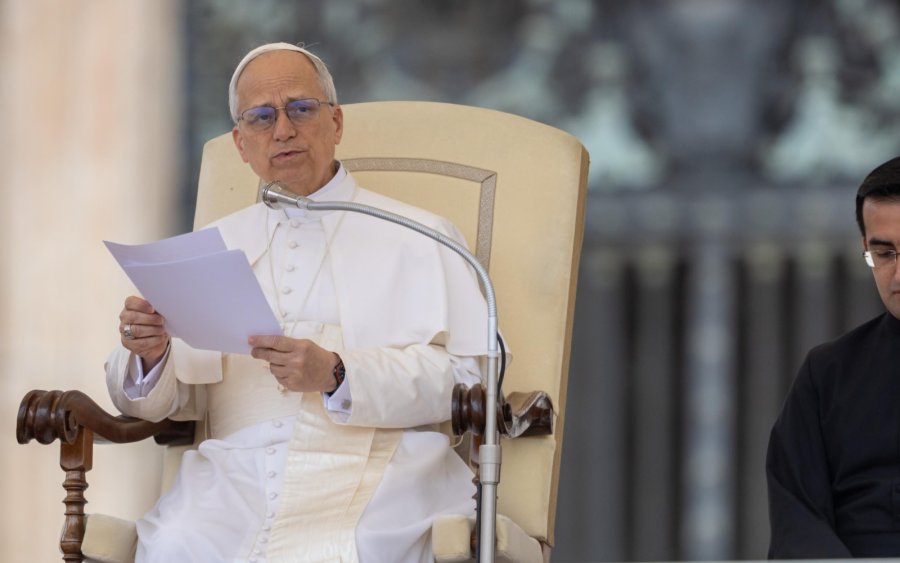 El papa Le&oacute;n XIV en su primera audiencia general esta ma&ntilde;ana.