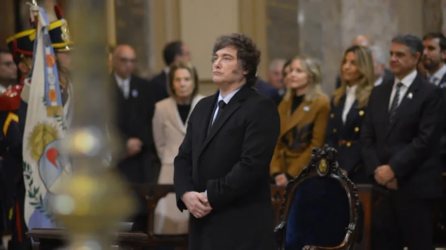 Javier Milei con Jorge Macri.