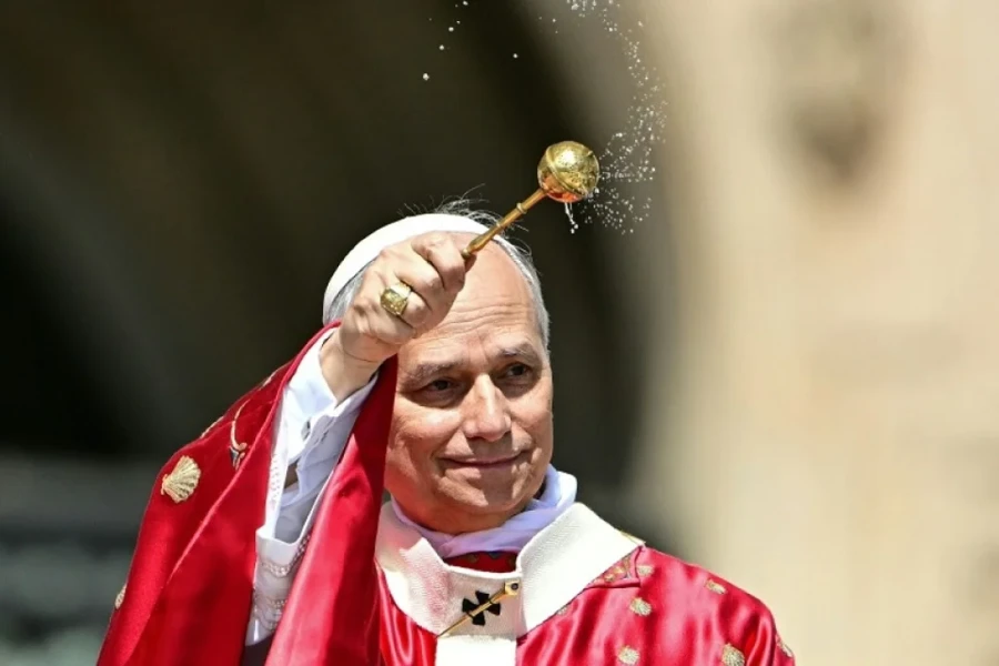 El Papa Le&oacute;n XIV durante la Santa Misa de Pentecost&eacute;s.