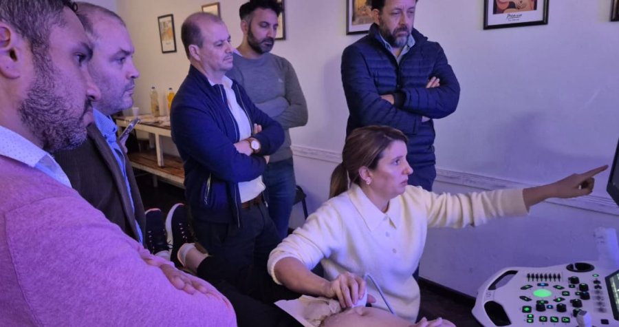 Integrantes de equipos de Salud durante la capacitaci&oacute;n en el Hospital "Dr. Jaime Ferr&eacute;" de Rafaela.
