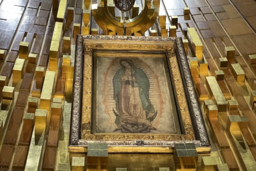Imagen original de Nuestra Se&ntilde;ora de Guadalupe, conservada en la Bas&iacute;lica de Guadalupe en Ciudad de M&eacute;xico.