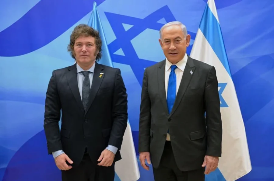 Javier Milei y Benjam&iacute;n Netanyahu.