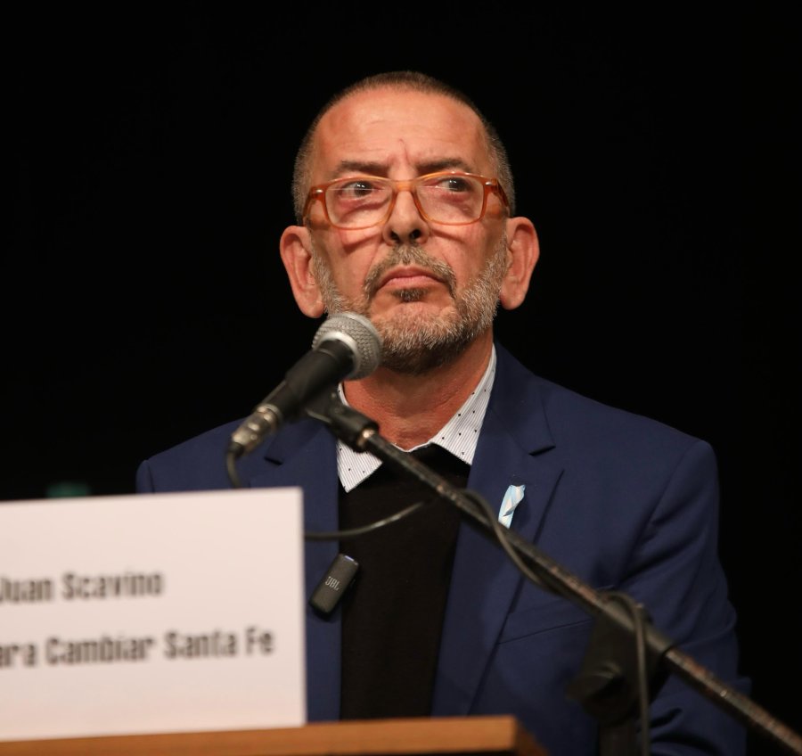 Juan Scavino durante el debate de candidatos a concejales de este mi&eacute;rcoles.