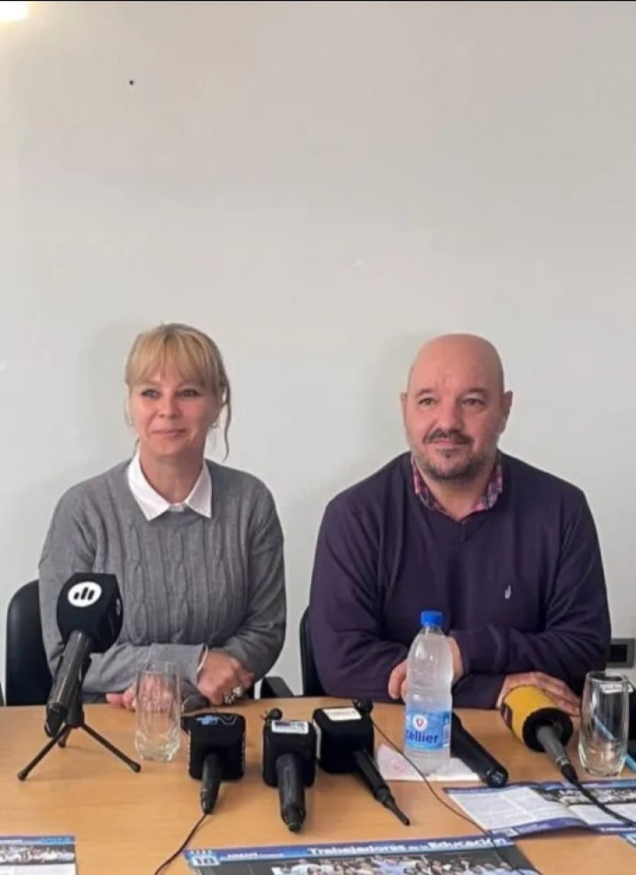 GANADORES. Gabriela Werlen, la nueva delegada de Amsafe Castellanos, y Rodrigo Alonso, el titular a nivel provincial que logr&oacute; la reelecci&oacute;n.