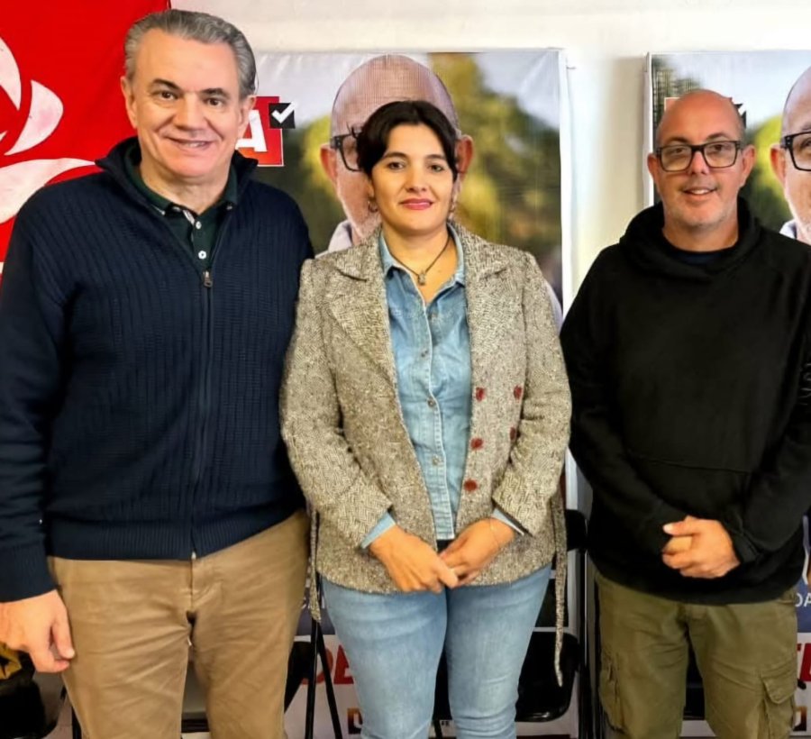 El diputado provincial, Rub&eacute;n Galassi junto a Valeria Carrizo y Alejandro Ambort.