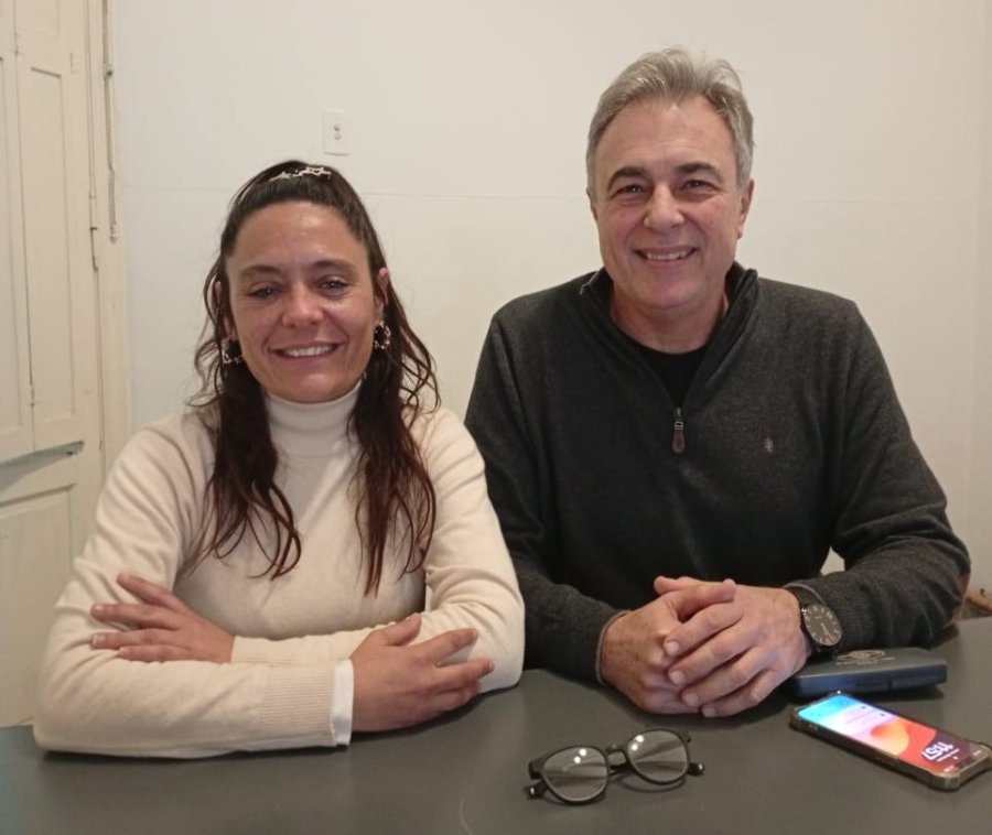 Vale Soltermam y Luis Castellano en la Redacci&oacute;n de LA OPINI&Oacute;N.