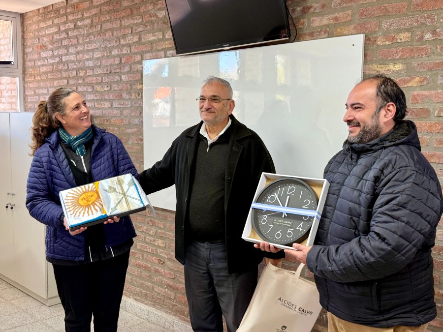 Mar&iacute;a Gabriela Brusco, Alcides Calvo y Marcos Andr&eacute;s.