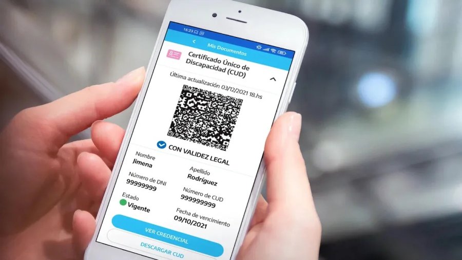 DOCUMENTO. El CUD tiene validez nacional y acredita la condici&oacute;n de discapacidad de una persona.